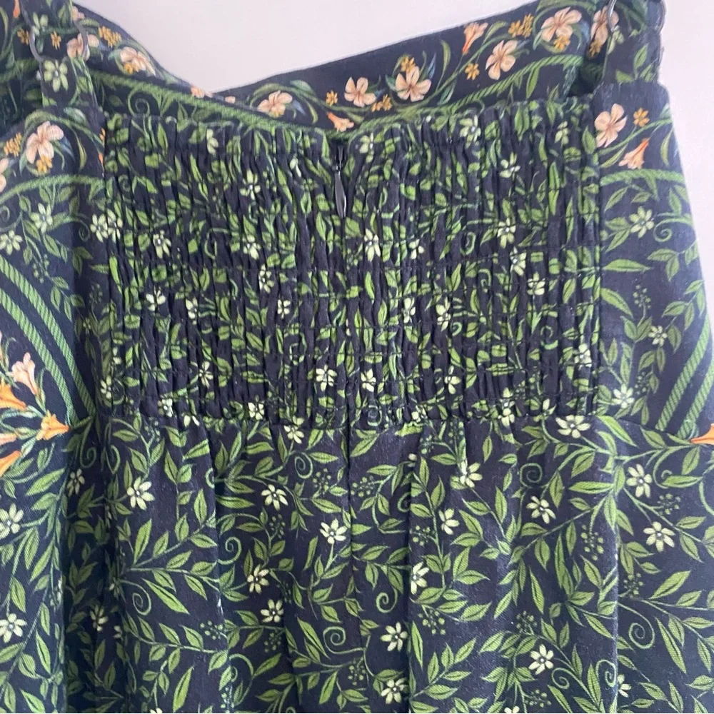 Anthropologie Farm Rio Flowers Arch Sleeveless Linen Blend Midi Dress M NWT - Picture 5 of 6